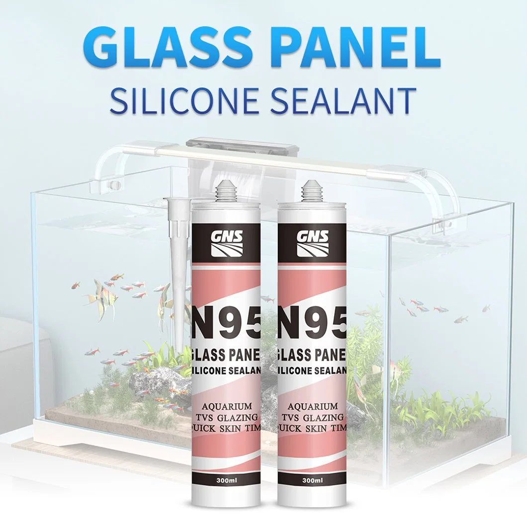 O GNS N95 100% sem silicone Óleo branco Grau Alimentício rápido acético à prova de cura de finalidade geral de Vedante de Silicone para Aquarium