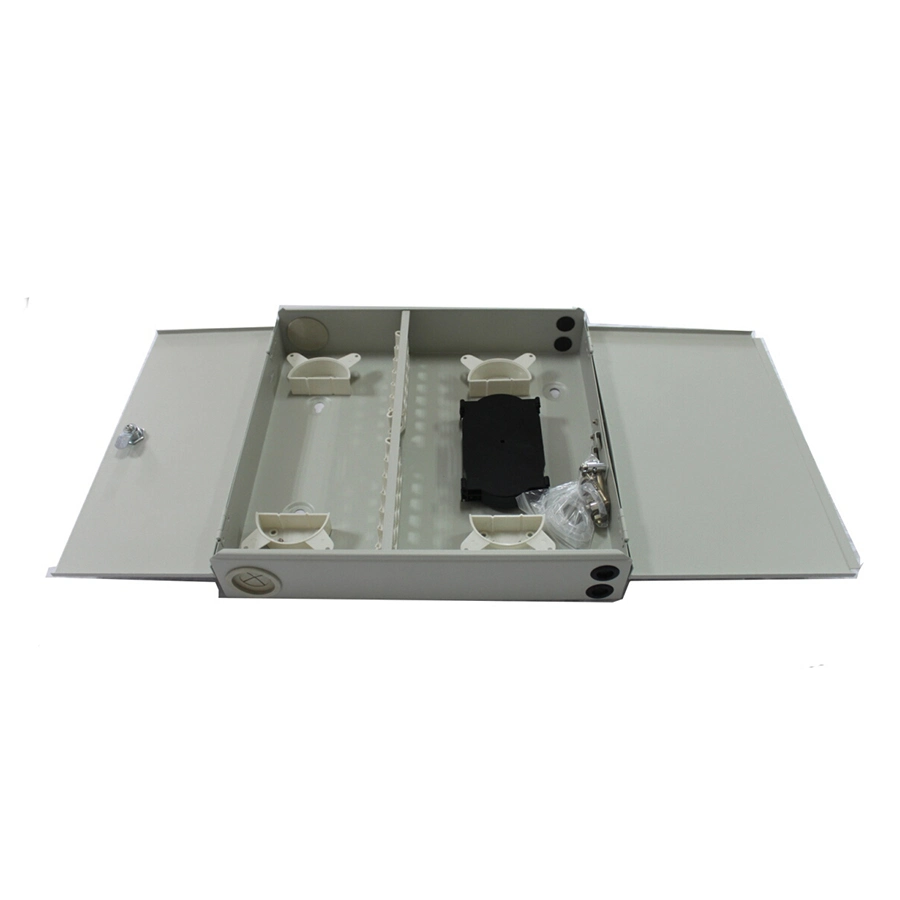 Network Wall Mount Box for 24 Ports Sc Simplex Fiber Optic Distribution Enclosure