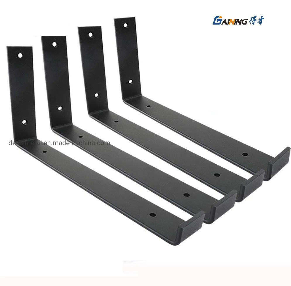 Heavy Duty DIY Open Shelving Hardware Metal Scaffold Black Wall Floating Shelf Brackets