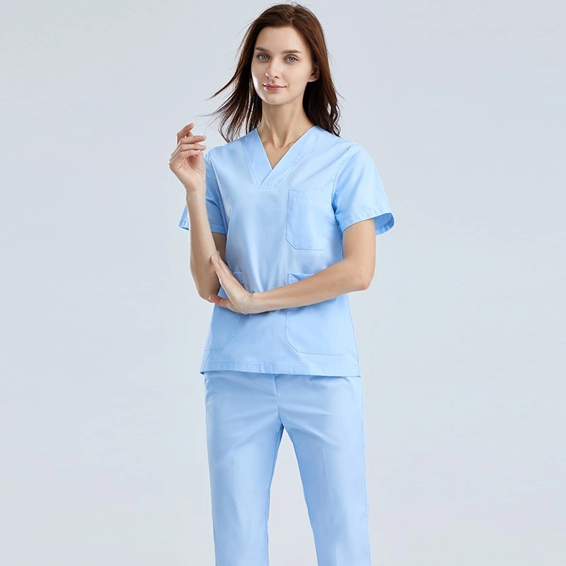 Medical Scrubs Reusable Split Suit for Nurse and Doctor Work Uniform