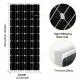 Solarparts 150W 18V Mono Panel Solar módulo Solar de Alta eficiencia Para RV remolque Camper Marine fuera de la red