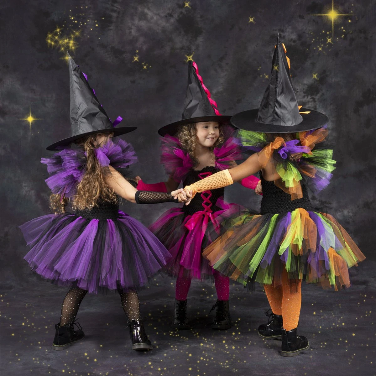 Children's Halloween Clothing Witch Popular Skirt Witch Hat Girls