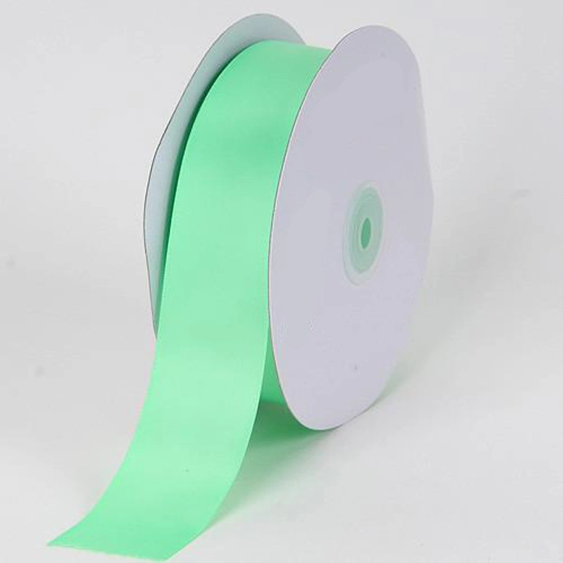 Customized Wholesale/Supplier Stock Plain Color Polyester Grosgrain Satin Wrapping Ribbon for Gift Packing