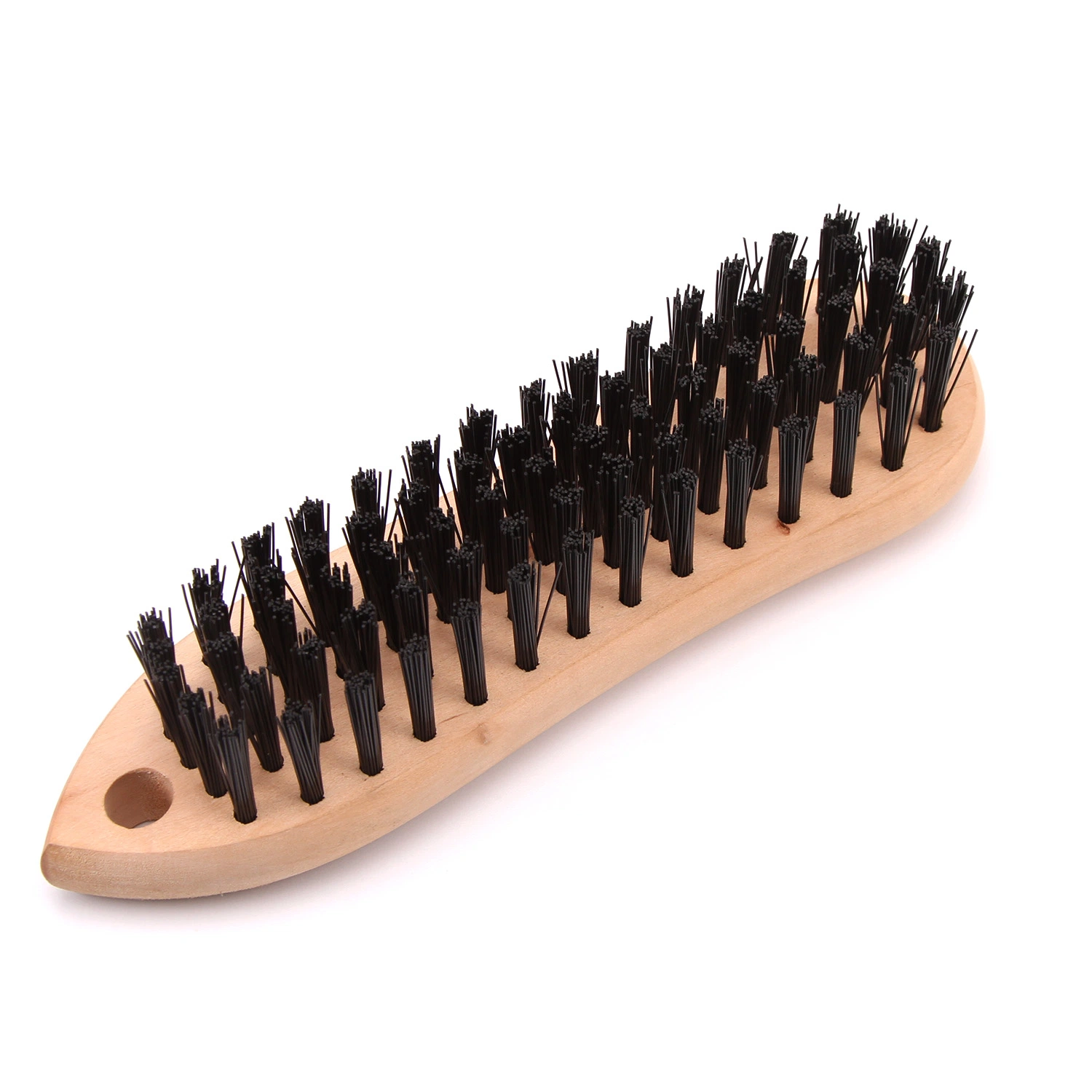 Manche en gros brosse métallique outil à main de nettoyage herbe arbre en bois Brosse en fil de brille en nylon à poignée