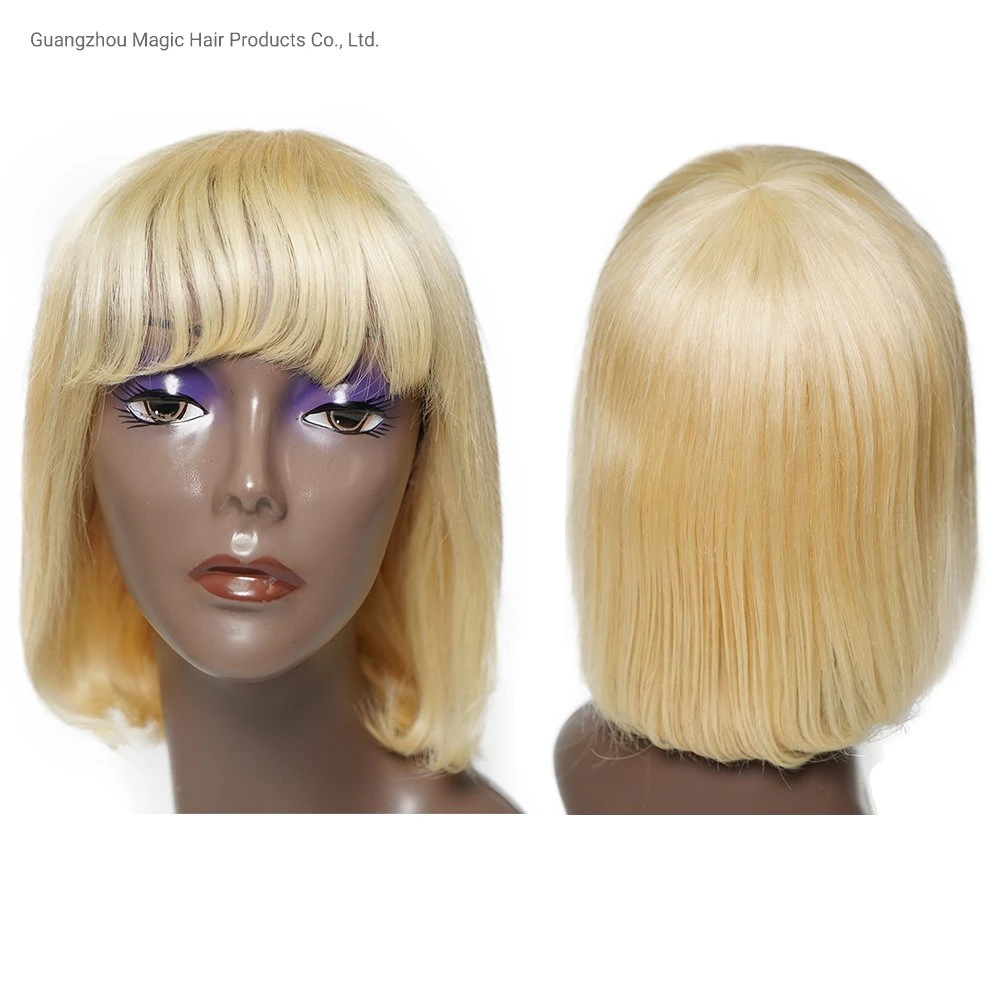 Heißer Verkauf Kurz Bob Human Hair Lace Perücke, Menschenhaar 613 Blonde Lace Front Perücke, Günstigste Fransen Qualität Menschenhaar Perücke