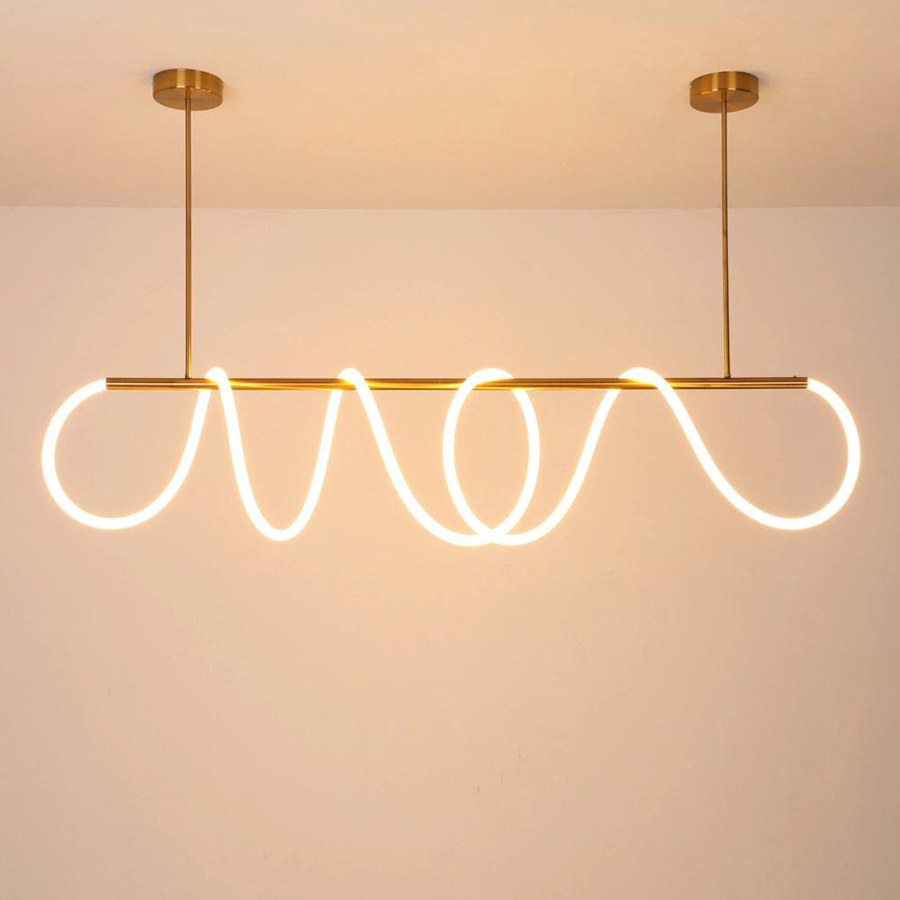 DIY 360 Grad Leuchtende LED Pendelleuchten modernes Wohnzimmer Restaurant Lampen LED Tube Indoor Dekorative Hängelampe Beleuchtung