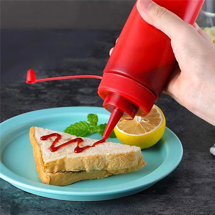 Empty Squeeze Tomato BBQ Chili Hot Sauce Plastic Bottle for Ketchup