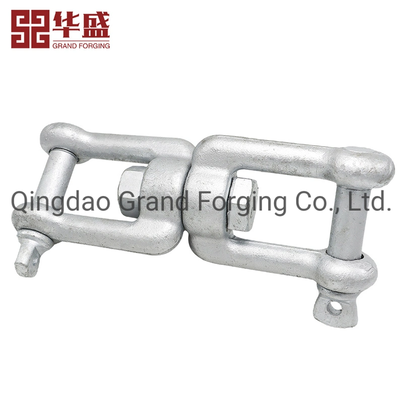 HID Galvanized Die Forging Parts Carbon Steel Lifting Jaw and Jaw Swivel Ring