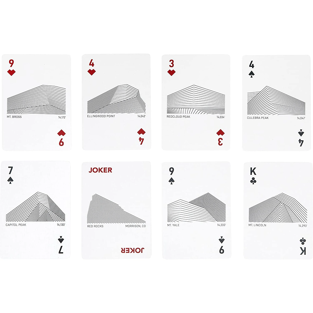 White Simple Peak, Mountain Playing Cards