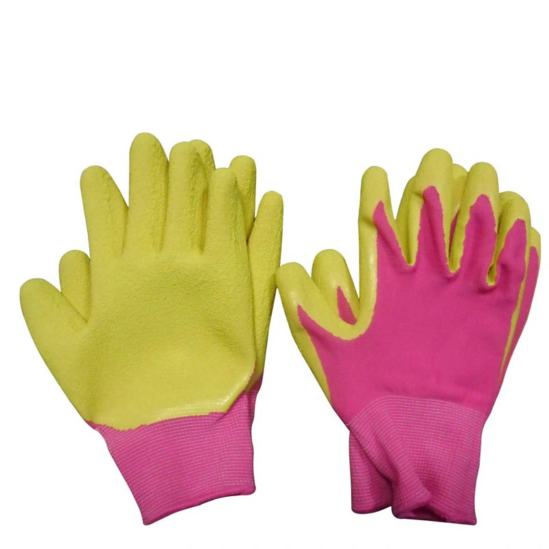 Children's Colorful Gardening Gloves Foam Latex Palm Coated Work Glove