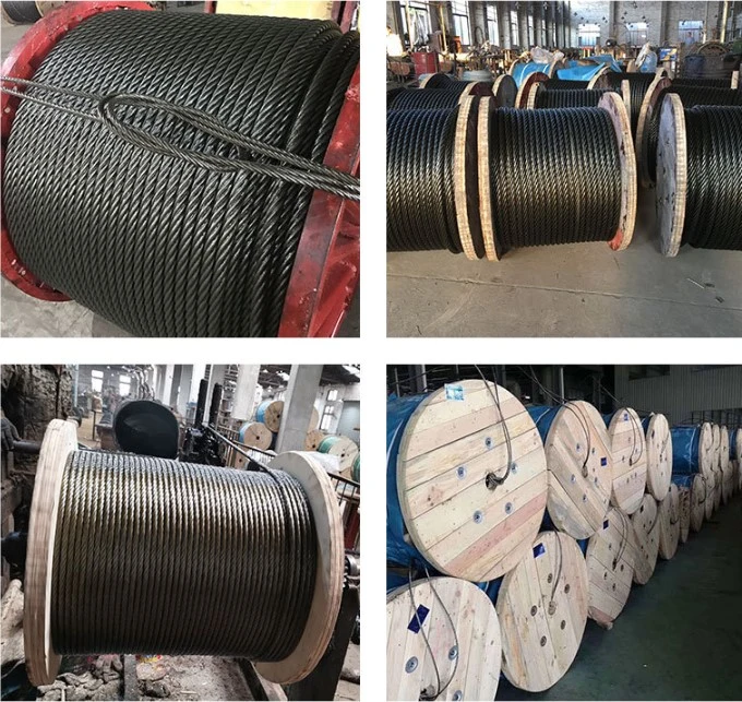 Steel Cable for Lifting Hoisting Galvanized Ungalvanized Wire Rope 6X19s 6X19W