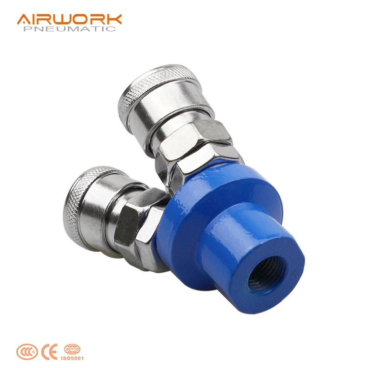 Smv Pneumatic Fitting C Type Two Way Quick Coupling Connector Coupler for Air Compressor