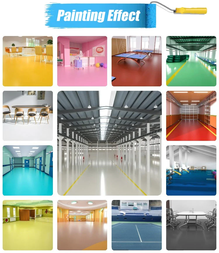 100% Solid Epoxy Self-Leveling Bodenbeschichtung Transparentes Design für Familie