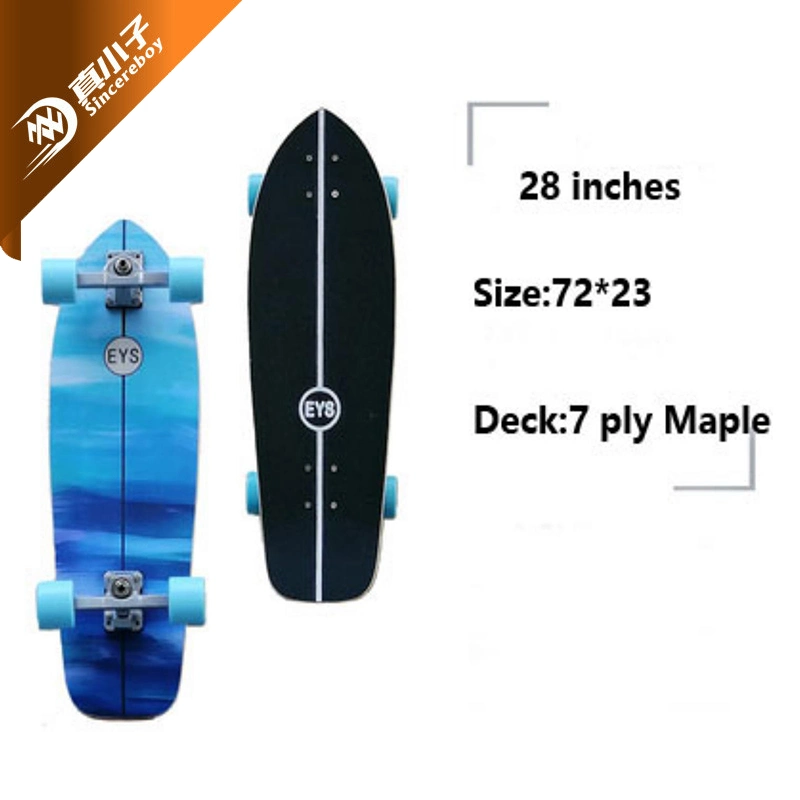 Tabla de surf en el exterior de las 4 ruedas Surfskate Carver Tierra 7 TELAS S7 Carretilla de madera de Maple Skate Surf