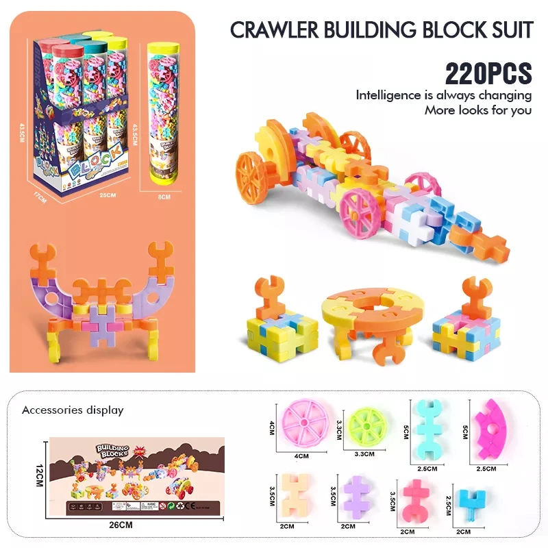 Educational Toys Christmas Series Building Blocks 218 PCS Carton Santa Claus