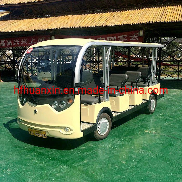 14 Seater 72V 7.5kw Electric Sightseeing Bus with Ce