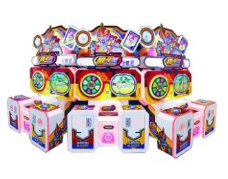 Twin pistolets de tir des mitrailleuses cute baby Parent-Child Coin Machine de jeu pour enfants de la ville de jeux vidéo les dons d'oeufs torsadée