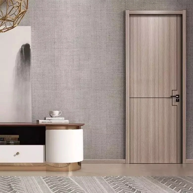 Fireproof Interior Flush Wood Toilet Bathroom Door