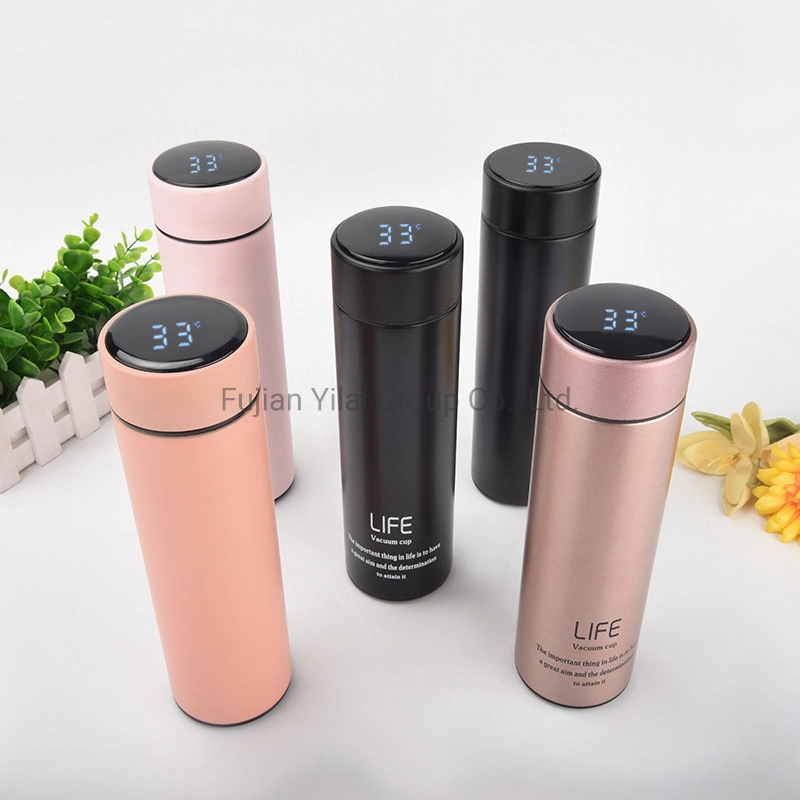 Stainless Steel Double Wall Travel Insulated Vacuum Flask Water Bottle Thermo Cup Smart LED Temperature Control Tumbler