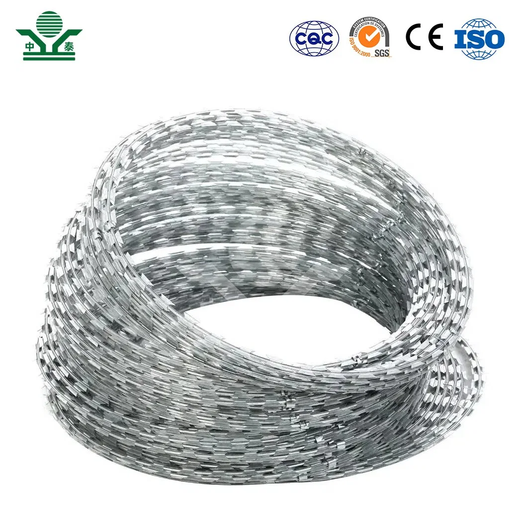 Zhongtai Jail Barbed Wire China Wholesale/Supplierrs 28 Inch Coil Diameter Black Coated Barbed Wire Used for Stainless Steel Anti Climb Fence