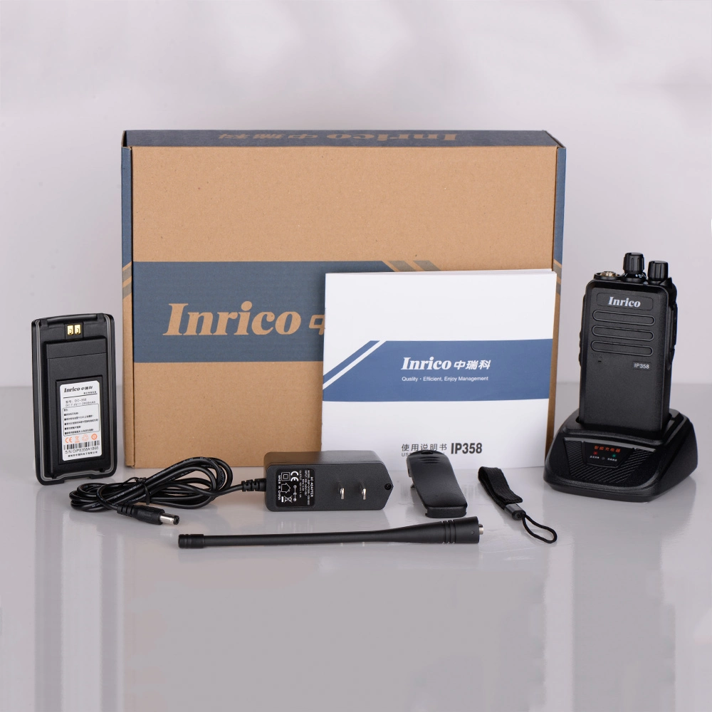 El último producto Inrico UHF Walkie Talkie Impermeable IP54, dos en uno