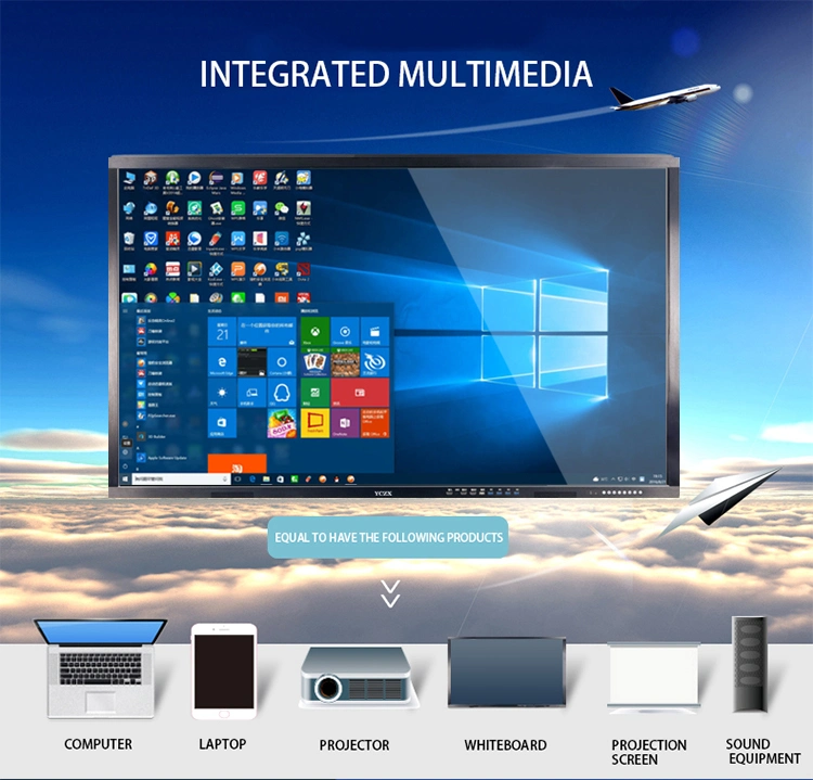 65-Zoll-LED-Multi-Touch-Flachbildschirm All-in-One Interaktives Whiteboard mit Touchscreen für den Unterricht