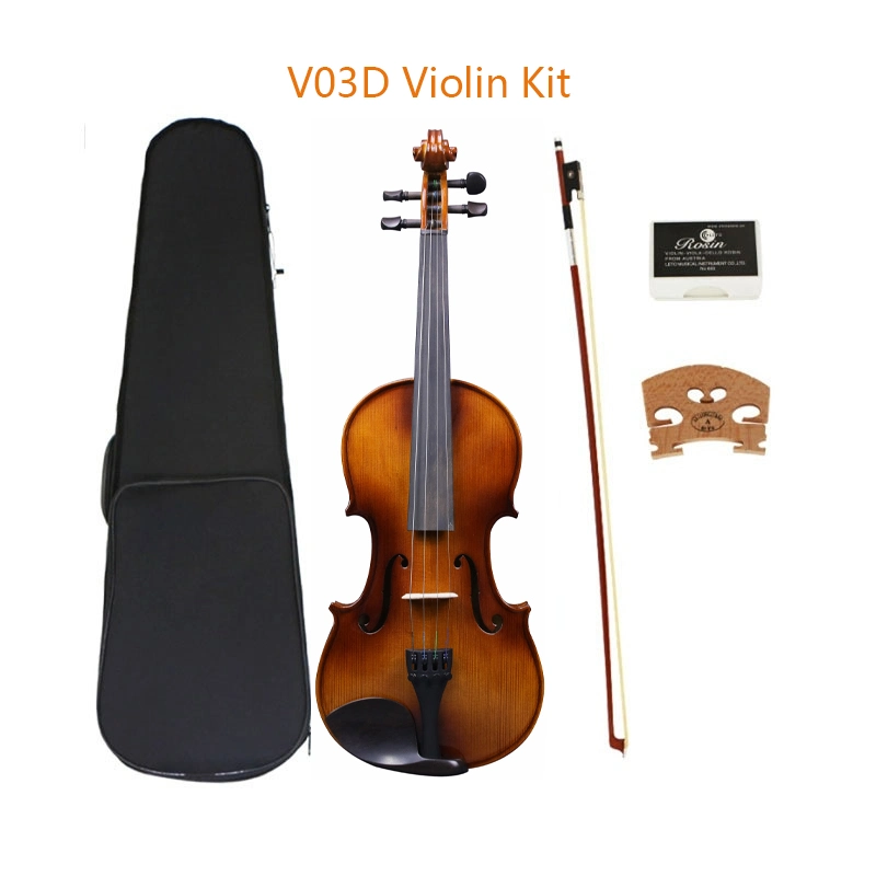 High quality/High cost performance  New Ebony Glossy Maple Natural Flamed Spruce Professional Violin Musical Instruments