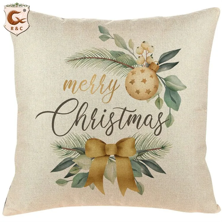 Home Decorative Pillow Case Cute Elk Pattern Sofa Christmas Cushion Covers