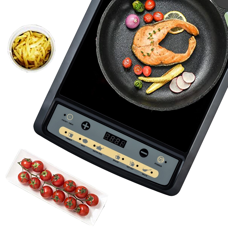 Hot Factory Price Wholesale/Supplier Black Crystal HD Layoutcooker 1400W~2000W Induction Cooker