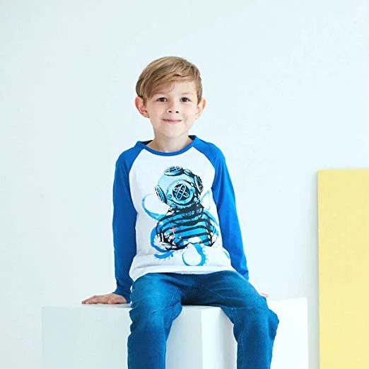 Toddler Clothing Baby Apparel Boys Cotton Long Sleeve T-Shirts Children Garment