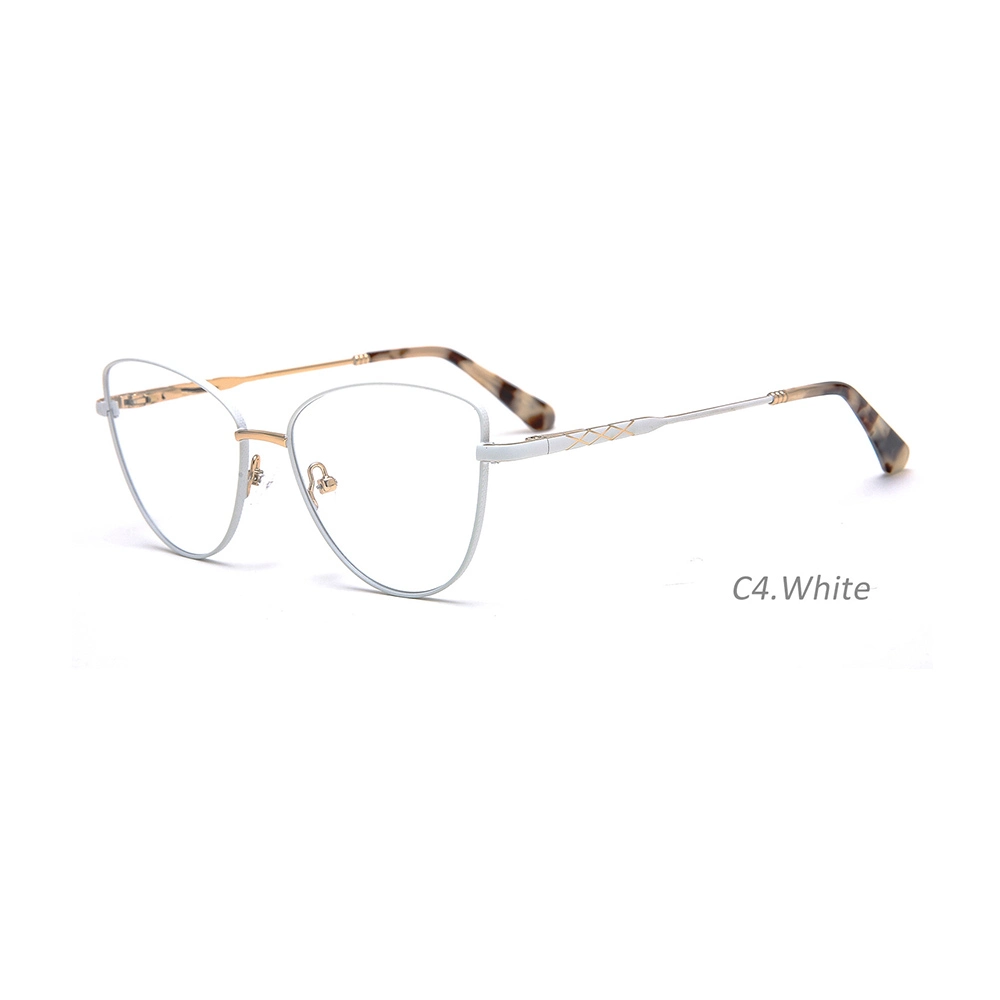 2022 Cat Eye Shape Double Color Ready in Stock Metal Optical Frame