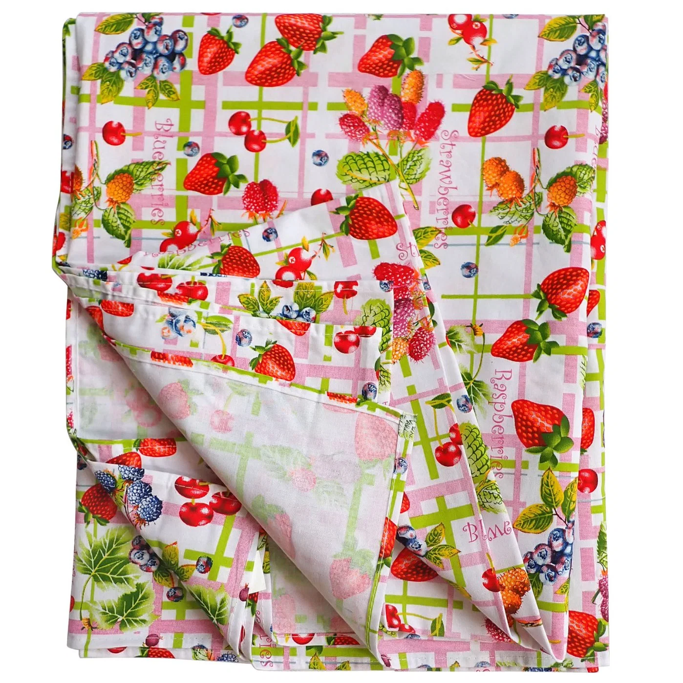 63X52 Inch 100% Cotton Printing Strawberry Table Cloth