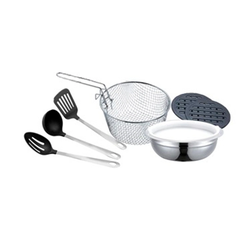 Coowkare Wide Edge Kochgeschirr Set 22PCS mit Edelstahldeckel