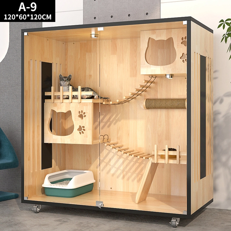 2023Venta caliente China madera mayorista Cat Dog House Casa de madera cat.