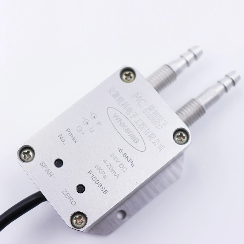 Transmisor de presión del viento Sensor de presión diferencial para la hilatura de algodón de 4-20 mA de la máquina