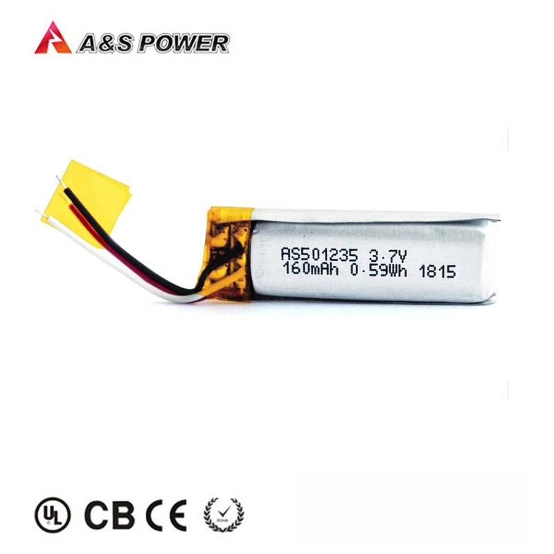 Hot Selling 501235 3,7V 160mAh Digital Batterien Lithium-Zellen mit Kc, UN38,3 zugelassen