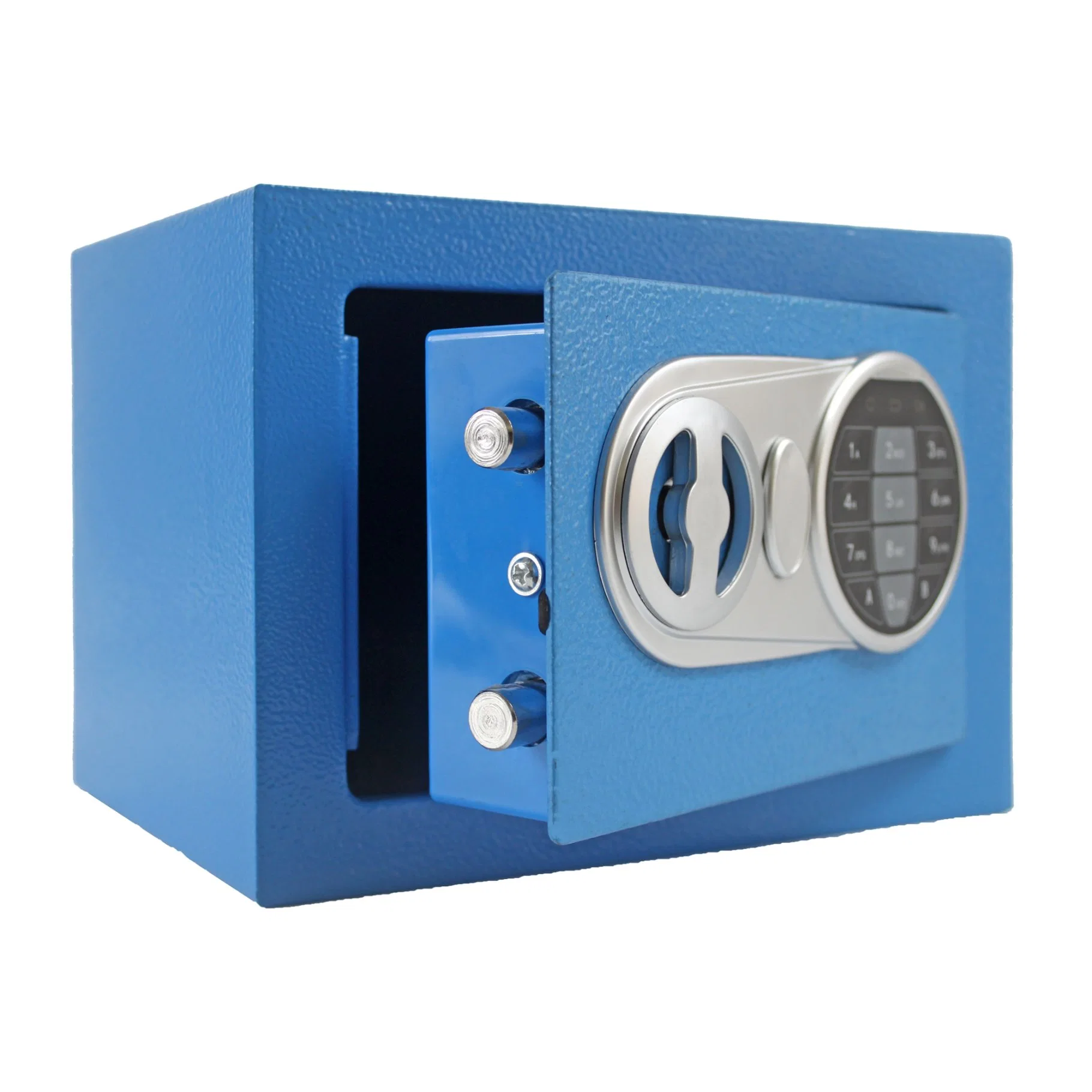 Blue Mini Metal Locker Safe Box Hidden Secret Compartment Stash Electronic Safe Locker Front for Almirah (USE-170EK)