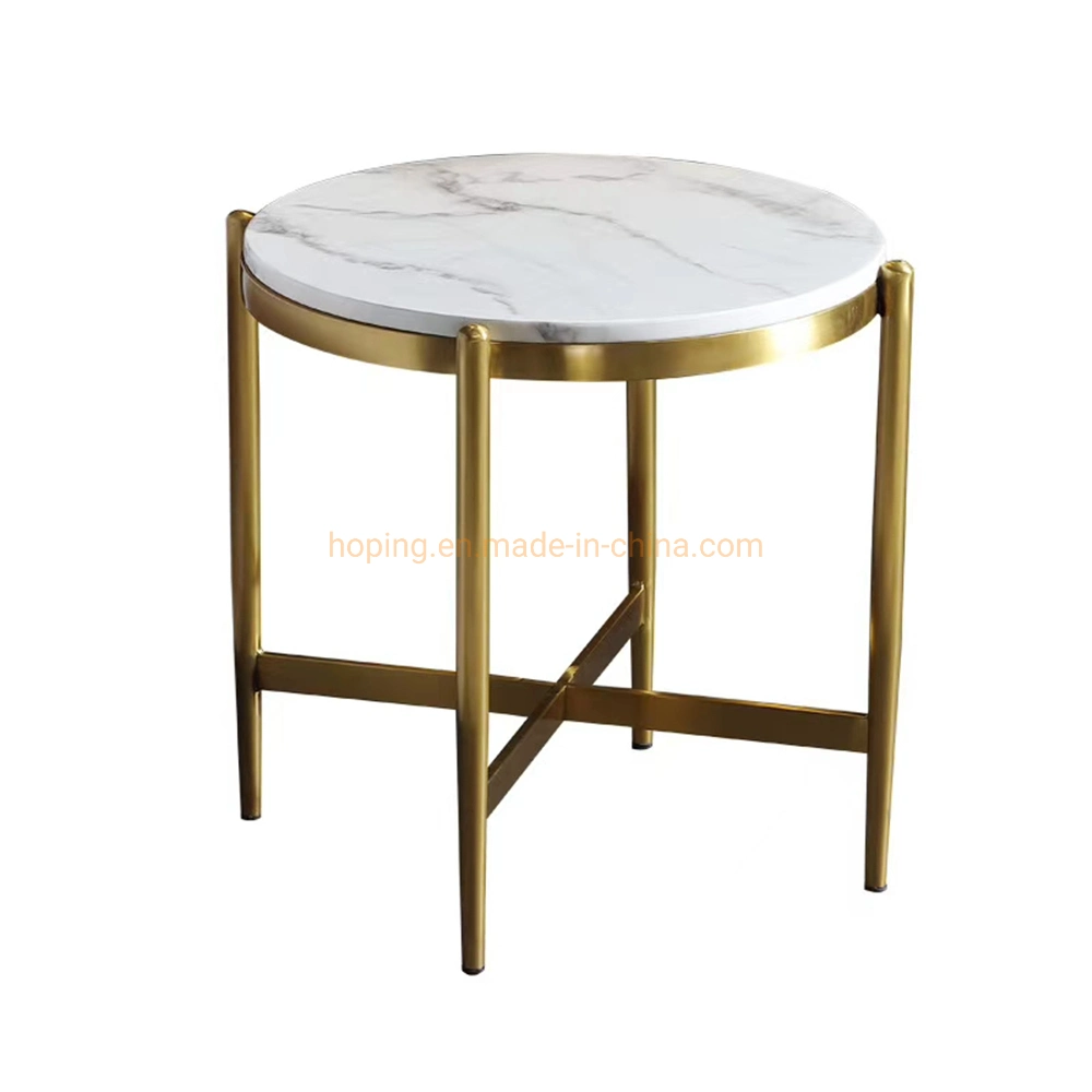 Cross Frame X Marble Table Atacado mercado chinês ao ar livre Hotel Office moderno Home Living Room mobiliário