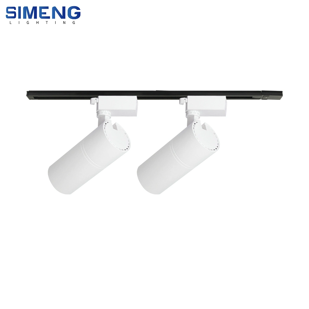 LED Track Light Housing for Clothing Store Adjustable Angle for Museum Showroom