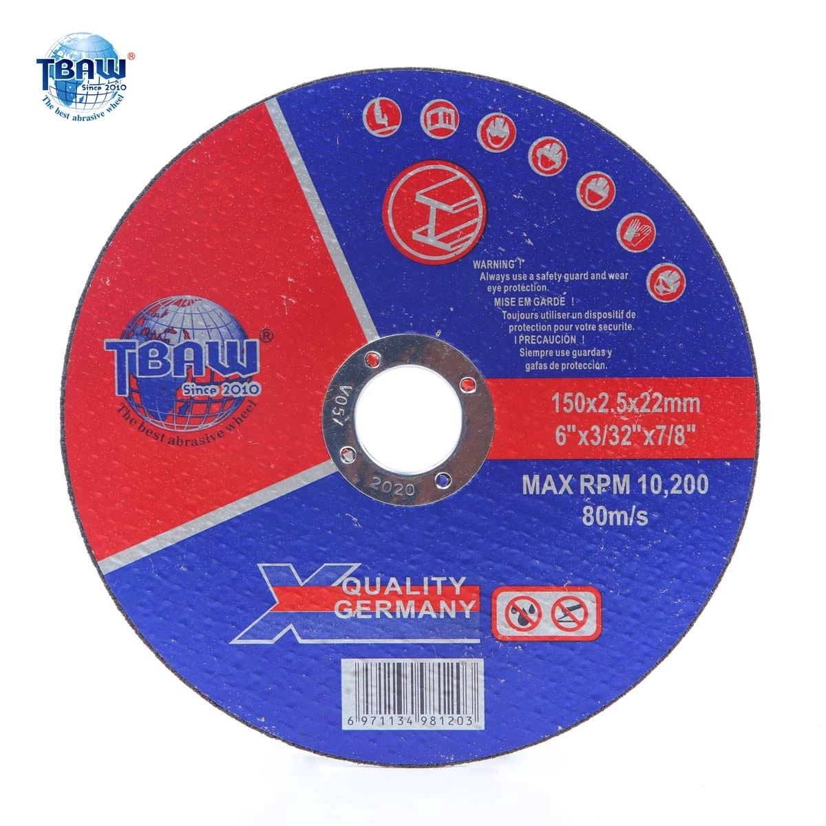 6inch 150*1.6*22mm Flat Cutting Wheels for Metal