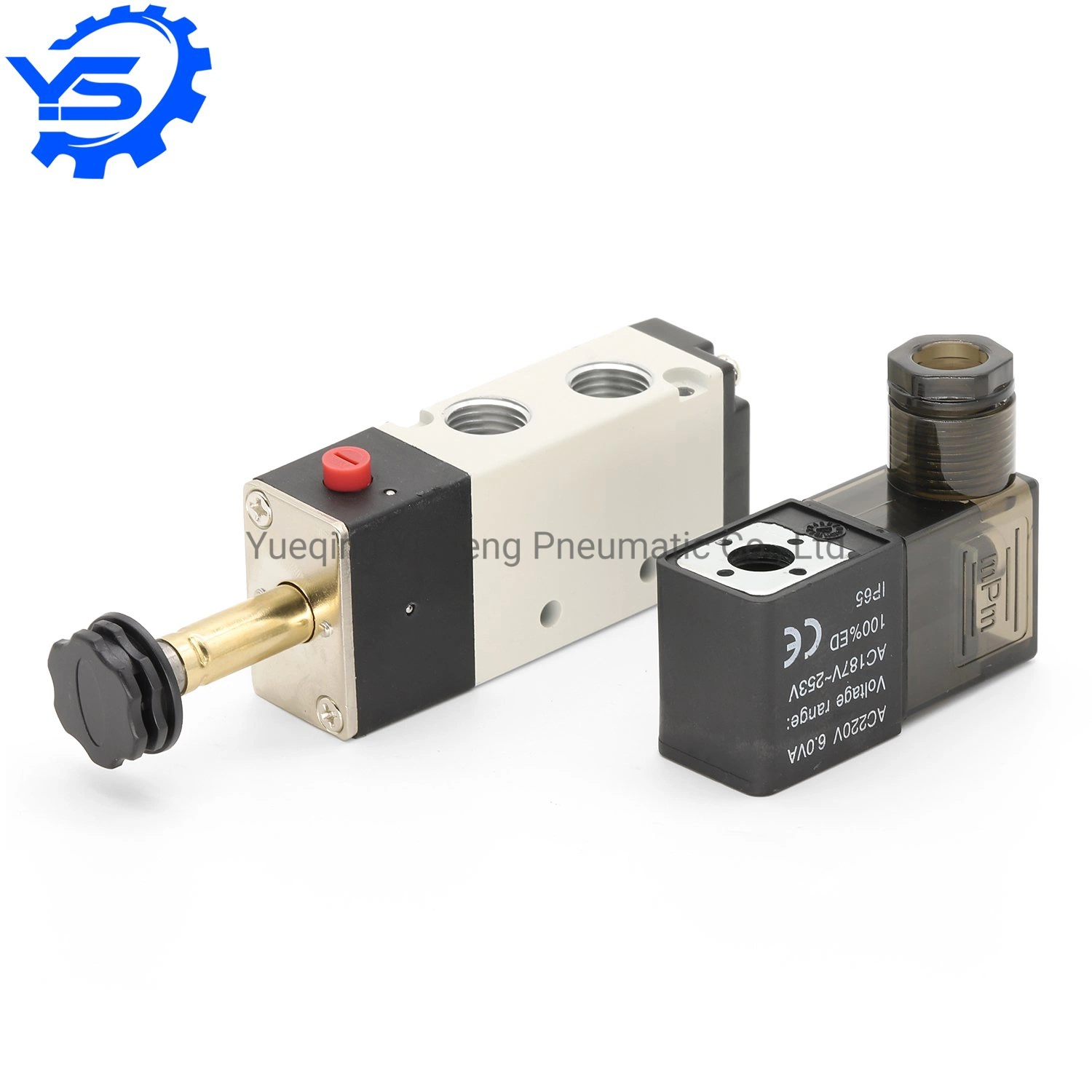 Pneumatic Control Element 4V210-08 Two-Position Five-Way Valve 5/2 Port Internal Polit Type Pneumatic Solenoid Valve with Single Coil