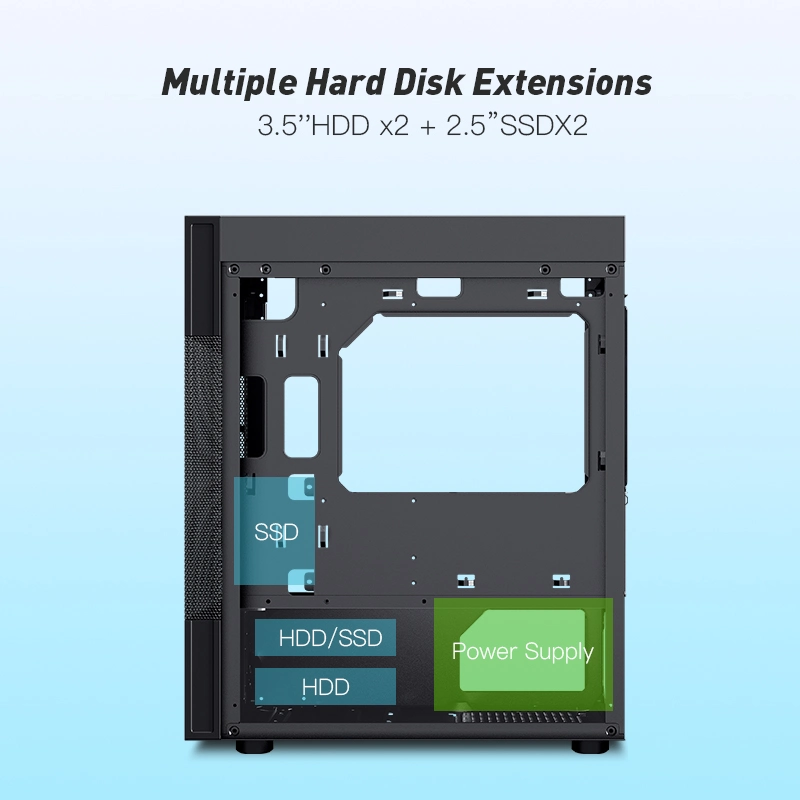 Q16 M-ATX Gaming Chassis USB3.0 Port with Tempered Window