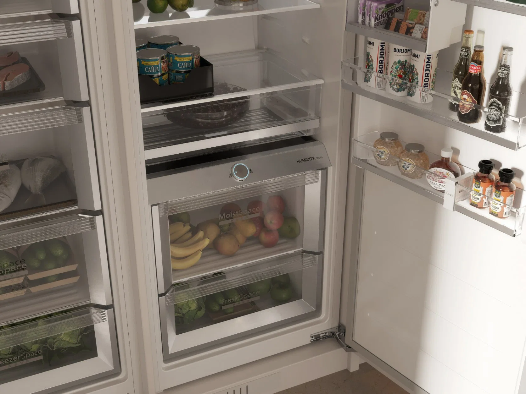 Dans un congélateur intégré la norme européenne personnalisée OEM E d'accueil intégrée de niveau mini-frigo congélateur Réfrigérateur