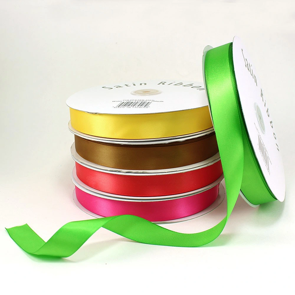 Factory Wholesale/Supplier Stocked 100% Polyester 38 mm Single Face Satin Ribbon