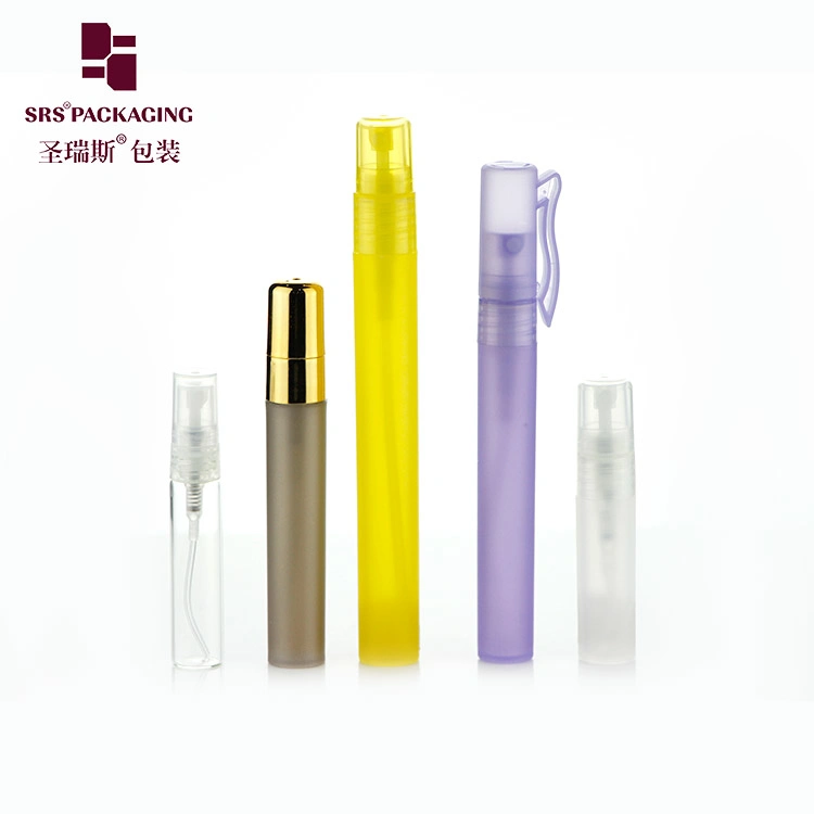 5ml 8ml 10ml Leere Mini-Pocket-Karte aus feinem Kunststoff Sprühflasche Twist Pumpe Zähne Aufhellung Kosmetische Eyeliner Lip Gloss Zerstäuber Parfümstift mit Clip Cap