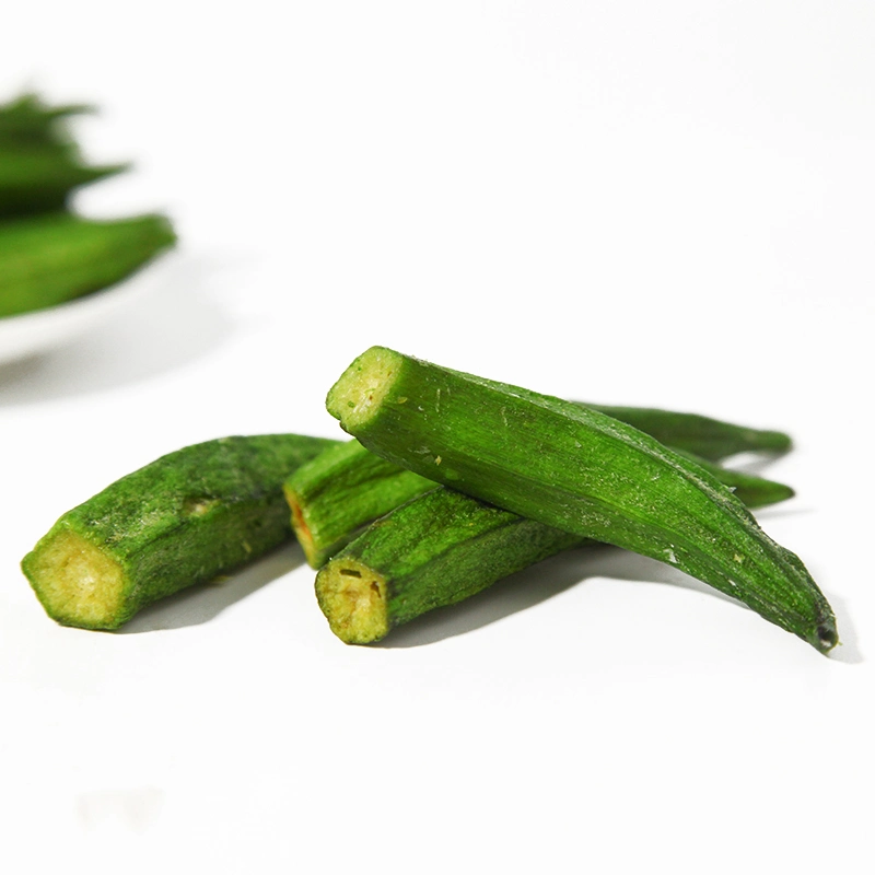 Vakuum Gebratene Getrocknete Gemüse Okra Chips