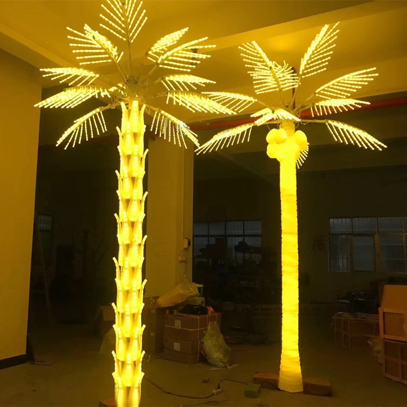 Arbre de palmier artificiel avec lumières LED