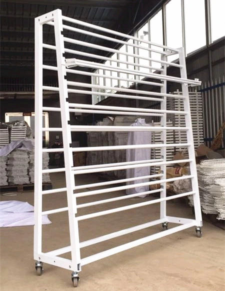 Cloth Display Rack with Cutter Rolling Fabric Rolls Display Rack