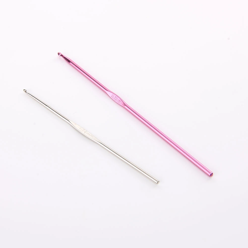 Multi-Color Aluminum 2mm-10mm Crochet Single Hook Yarn Knitting Needle Set