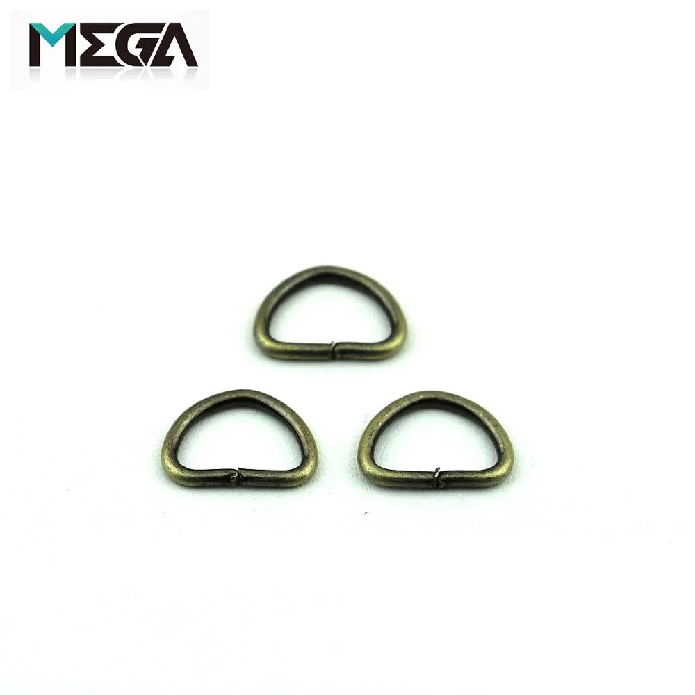 High quality/High cost performance  Spot 10mm Iron Stainless Steel Handbag Hardware Ring for Key Chain Metal D-Ring D Ring